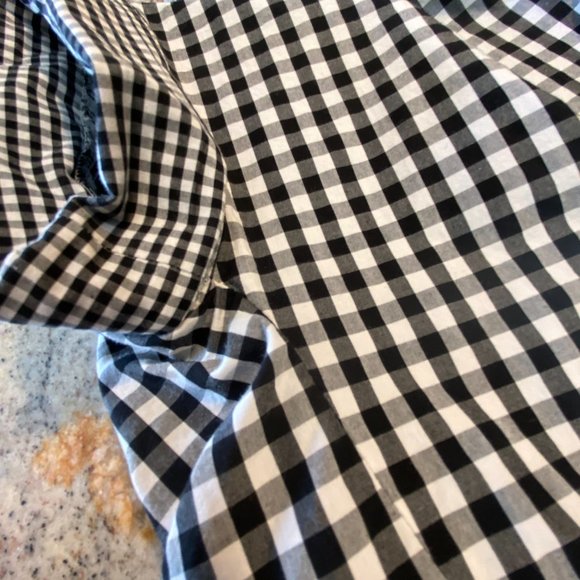 Oversized Madewell Gingham-Play Button-Down Shirt - Size XXS - Picture 9 of 16